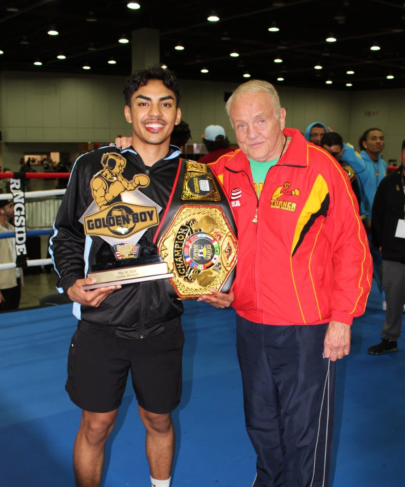 Marco Romero with his championship belt